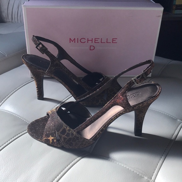 Michelle D | bronze/brown Zumba heels - Picture 1 of 6